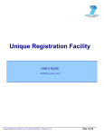 Unique Registration Facility V 4.0