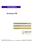 ^1 USER MANUAL ^2 Accessory 70P