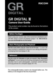 Ricoh GR DIGITAL III User Manual