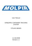 User Manual GPS&GPRS CONTAINER TRACKING
