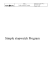 Simple stopwatch Program - Sports Timing International