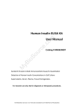 Human Insulin ELISA Kit User Manual Catalog # D