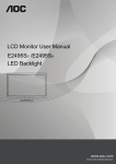 LCD Monitor User Manual E2495SD /E2495SH LED Backlight