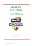 MyCricket User Manual - Bulimba Cricket Club