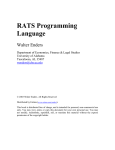 RATS Programming Manual, By Walter Enders