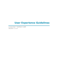 User Experience Guidelines