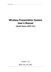 Wireless Presentation System User`s Manual