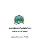Web Portal Training Manual - North East School Division
