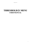 Threshold/21 User Manual