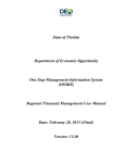 Regional Financial Management User Manual