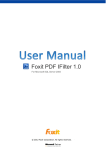 Foxit PDF IFilter 1.0 for Microsoft SQL Server 2005 user manual
