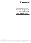 FP7 TC Multi-Analog Input Unit/ RTD Input Unit User`s Manual