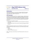 Zilog TCP/IP Software Suite Quick Start Guide