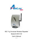802.11g Universal Wireless Repeater Model # AP311W User`s Manual
