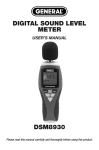 digital sound level meter dsm8930
