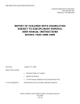 Report of children with disabilities subject to disciplinary removal