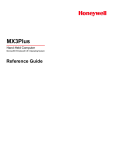 MX3Plus Reference Guide - Honeywell Scanning and Mobility