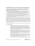 Actuate Software License and Support Services Agreement