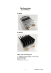 PLL Synthesizer User`s Manual