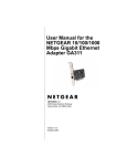User Manual for the NETGEAR 10/100/1000 Mbps Gigabit Ethernet