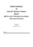USER`S MANUAL Of Intel Q77 Express Chipset