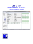 USB-to-I2C Elite Software User`s Manual