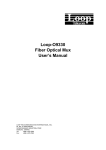Loop-O9330 Fiber Optical Mux User`s Manual