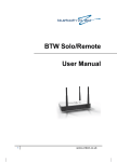 BTW Solo/Remote User Manual