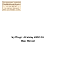 My Weigh Ultrababy MBSC-55 User Manual