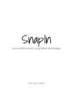 Secure Authentication using Mobile Technologies - SnapIn