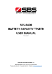 Battery Capacity Tester User`s Manual SBS-8400