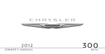 2012 Chrysler 300 SRT8 Owner Manual