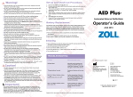 Zoll AED Plus Operator`s Guide