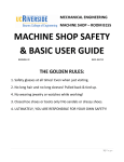MACHINE SHOP SAFETY & BASIC USER GUIDE