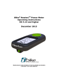 iBike® NewtonTM Power Meter Operating Instructions OS 4.13 and