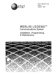 Merlin Legend R1 Installation Programming and Maintenance