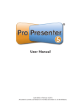 ProPresenter 5 User Guide