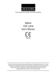 Meteor CNC Lathe User`s Manual.
