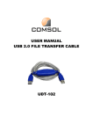 USER MANUAL USB 2.0 FILE TRANSFER CABLE UDT-102