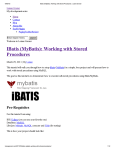 IBatis (MyBatis): Working with Stored Procedures