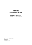 pm105 pressure meter user`s manual