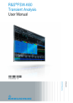 R&S®FSW-K60 Transient Analysis User Manual