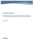 Certification Manual for Watercourse Alteration Sizers