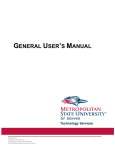 GENERAL USER`S MANUAL - Metropolitan State University of Denver