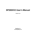 SP200XV2 User`s Manual