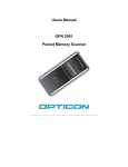 Users Manual OPN 2001 Pocket Memory Scanner