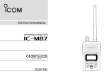 IC-M87 (ATEX) Instruction Manual