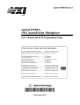 E8460A 256-Channel Relay Multiplexer User`s Manual
