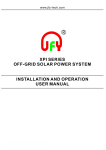 installation and operation user manual xpi series off grid solar power