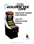 Golden Tee LIVE 2008 Manual - Incredible Technologies, Inc.